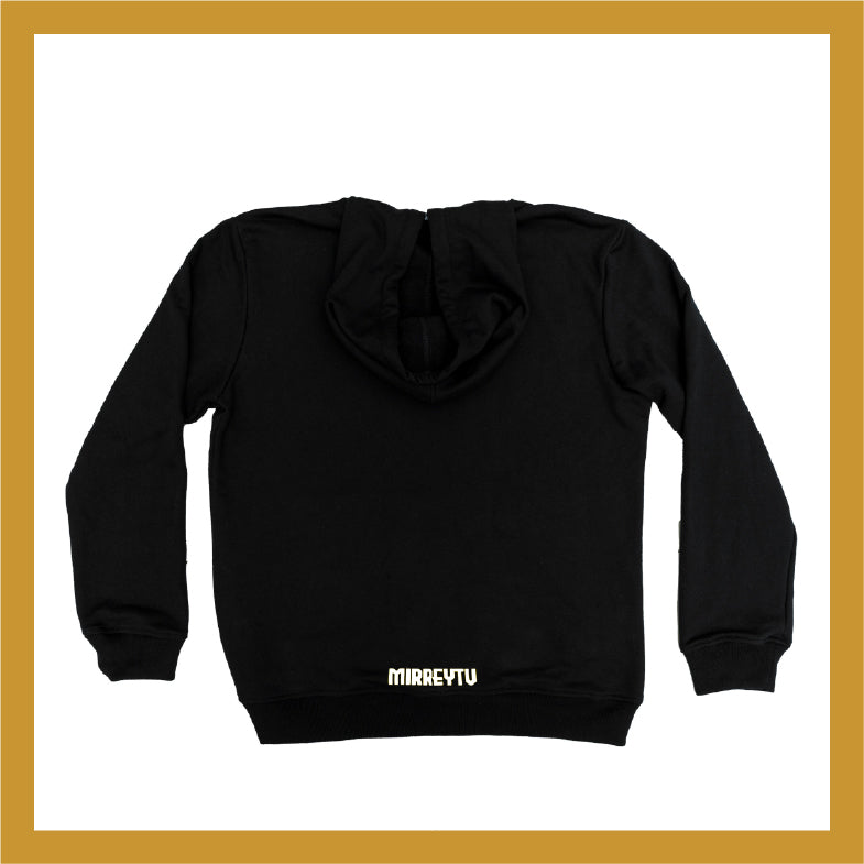 SUDADERA NEGRA BLANCA
